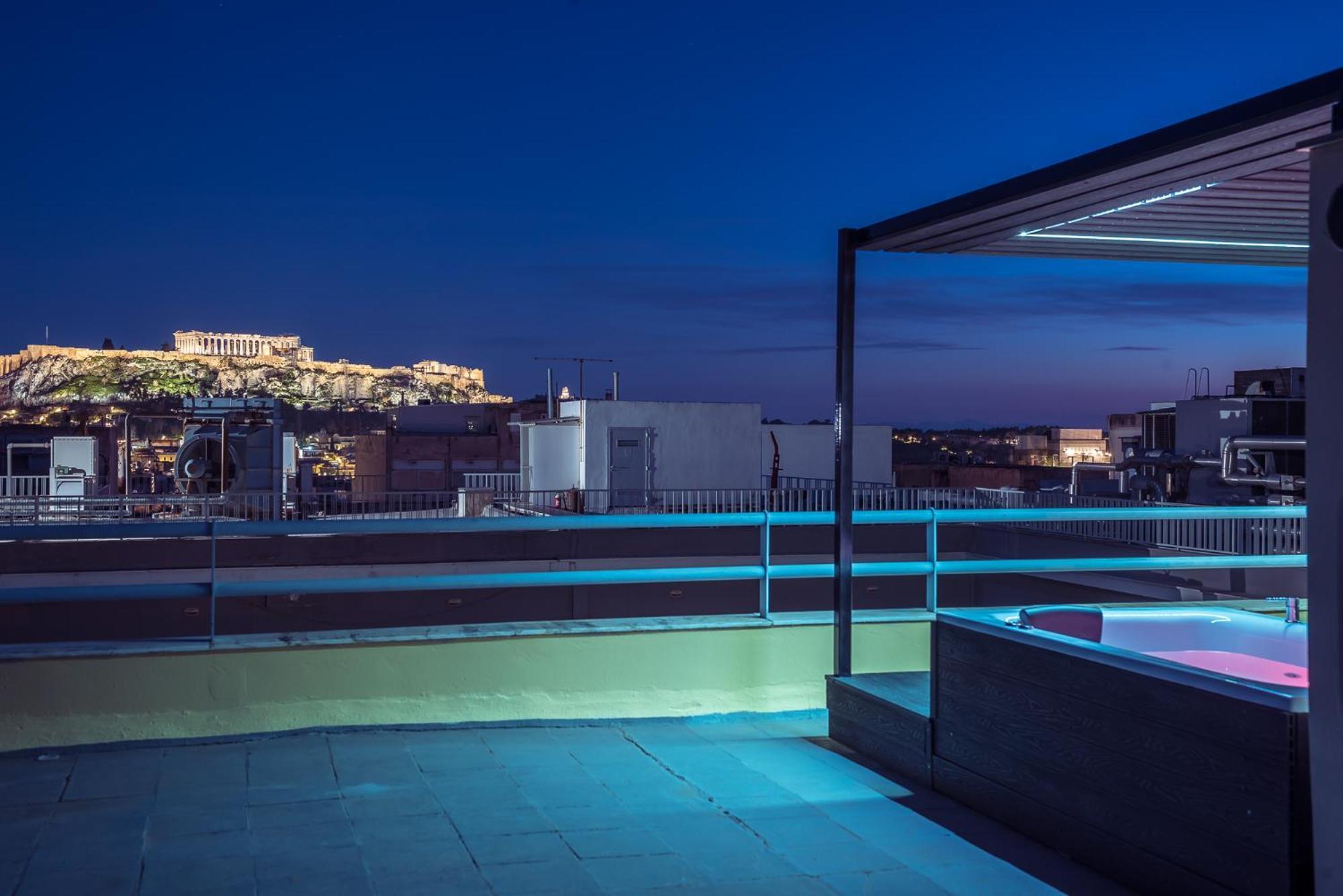 Acropolis View Mini Sky Suite & Hot Tub Atenas Exterior foto