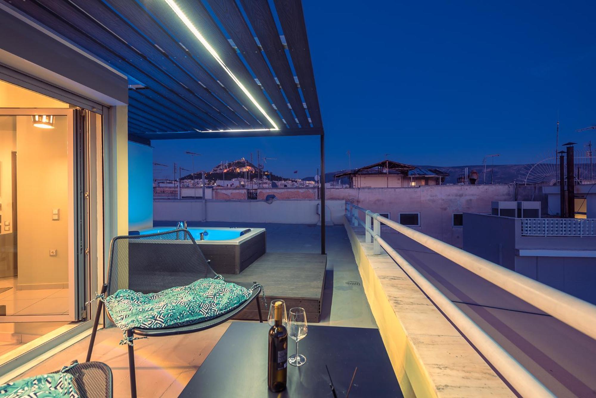 Acropolis View Mini Sky Suite & Hot Tub Atenas Exterior foto