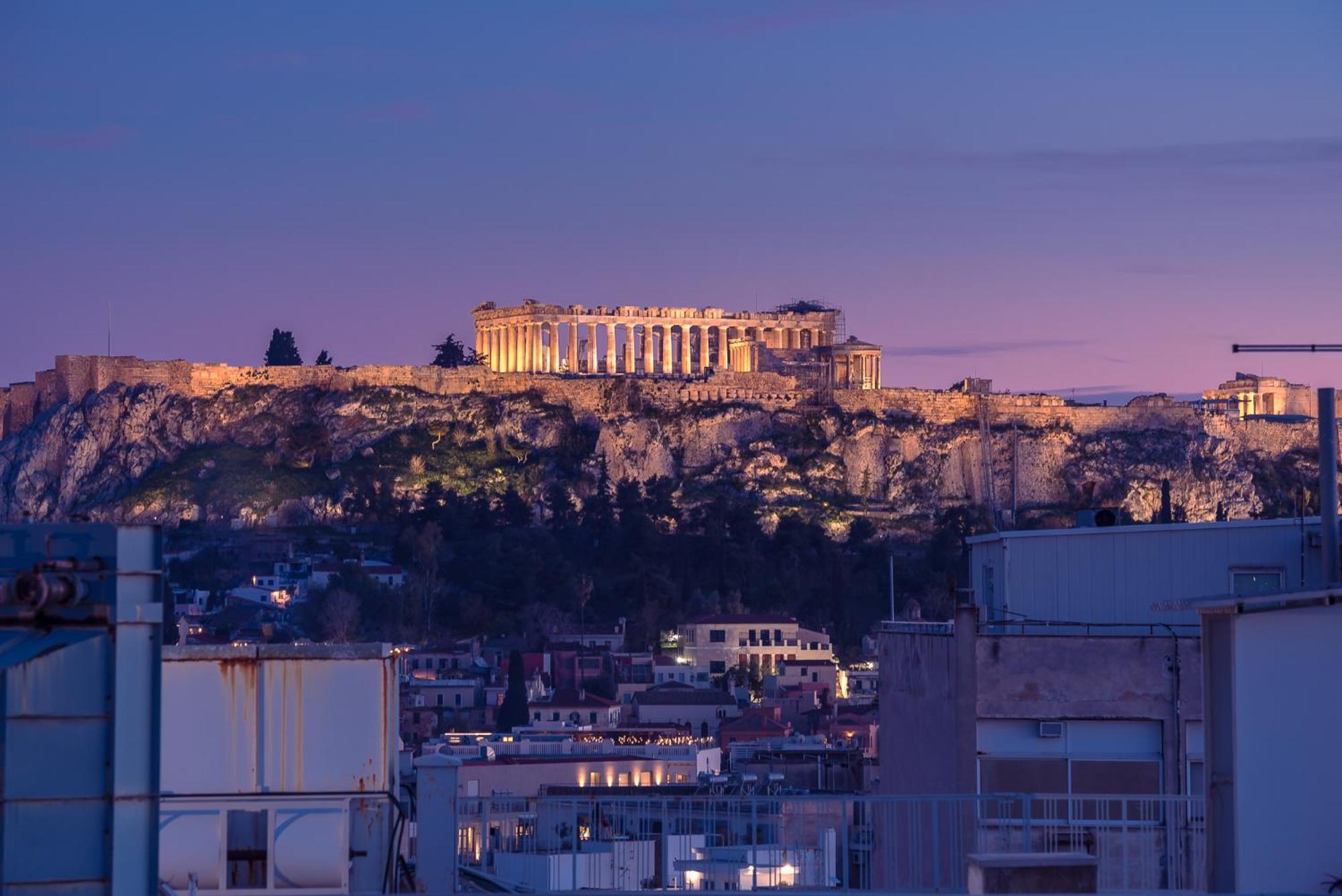Acropolis View Mini Sky Suite & Hot Tub Atenas Exterior foto