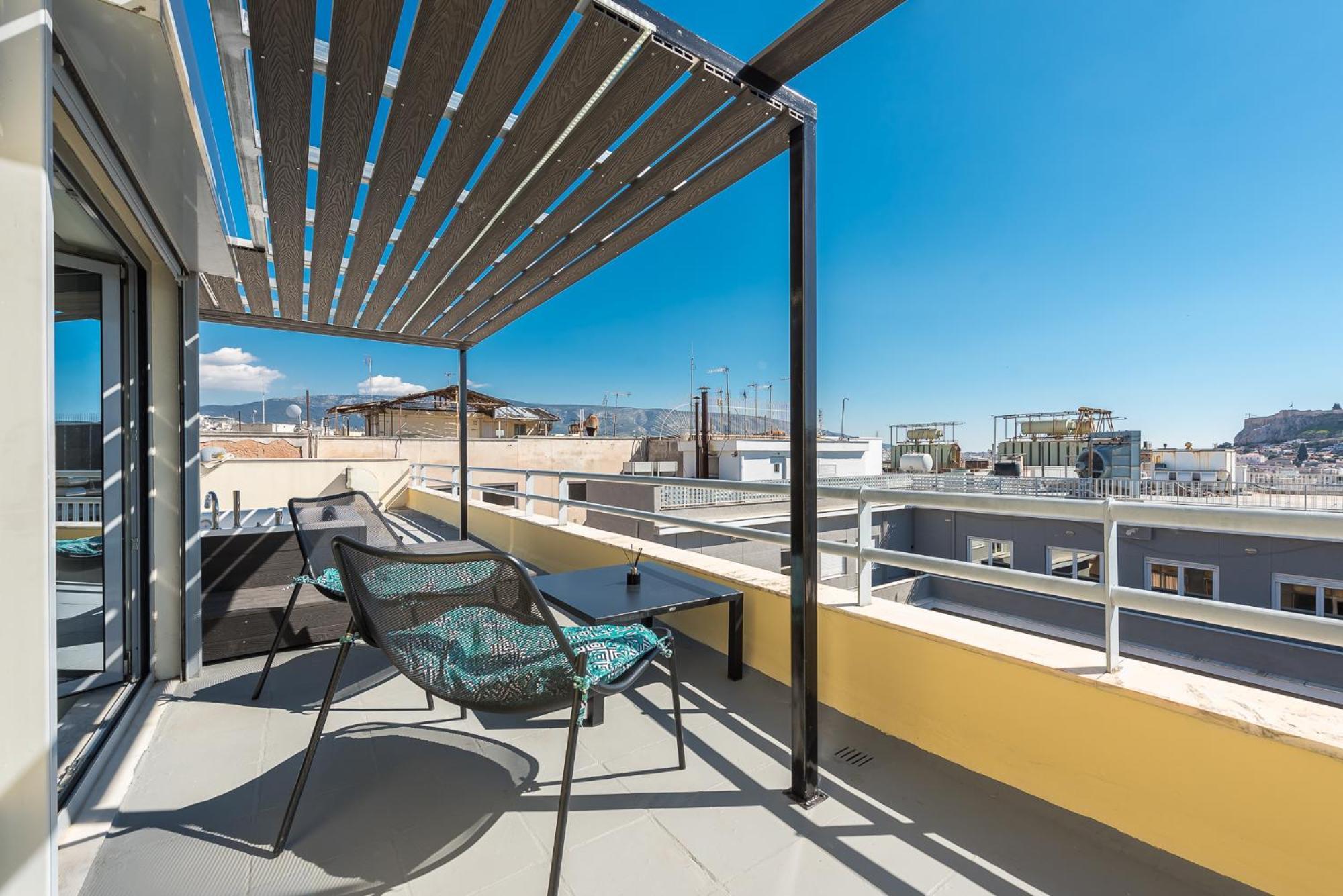 Acropolis View Mini Sky Suite & Hot Tub Atenas Exterior foto