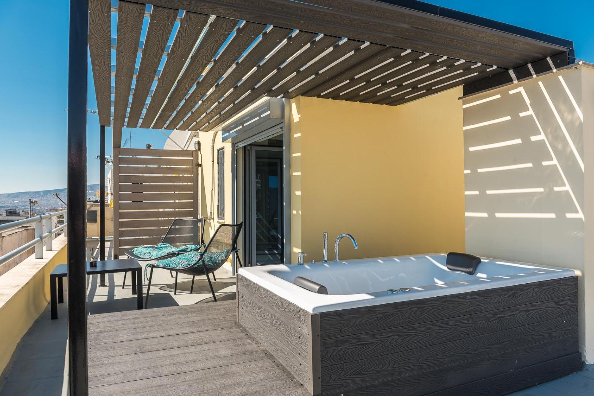 Acropolis View Mini Sky Suite & Hot Tub Atenas Exterior foto