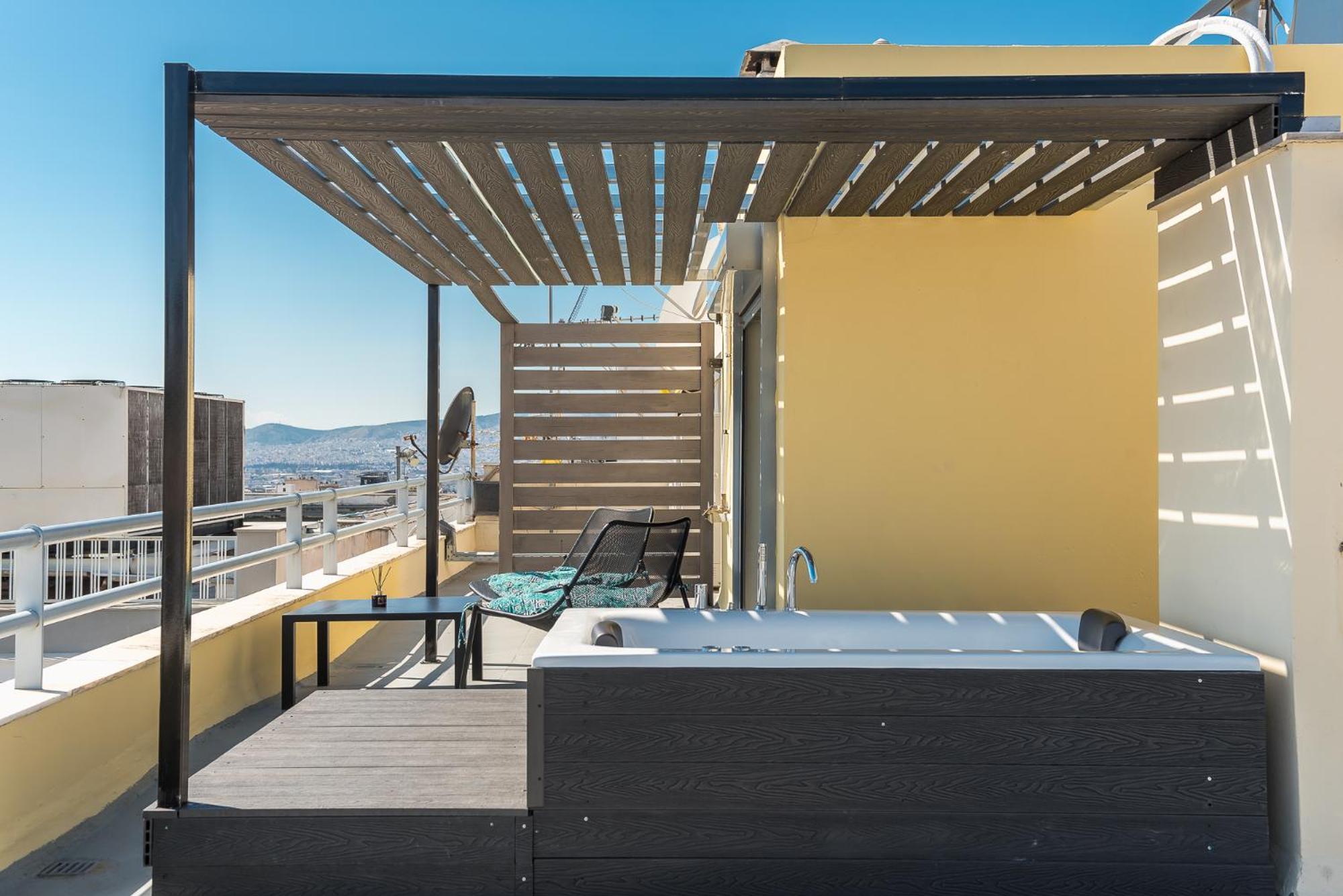Acropolis View Mini Sky Suite & Hot Tub Atenas Exterior foto