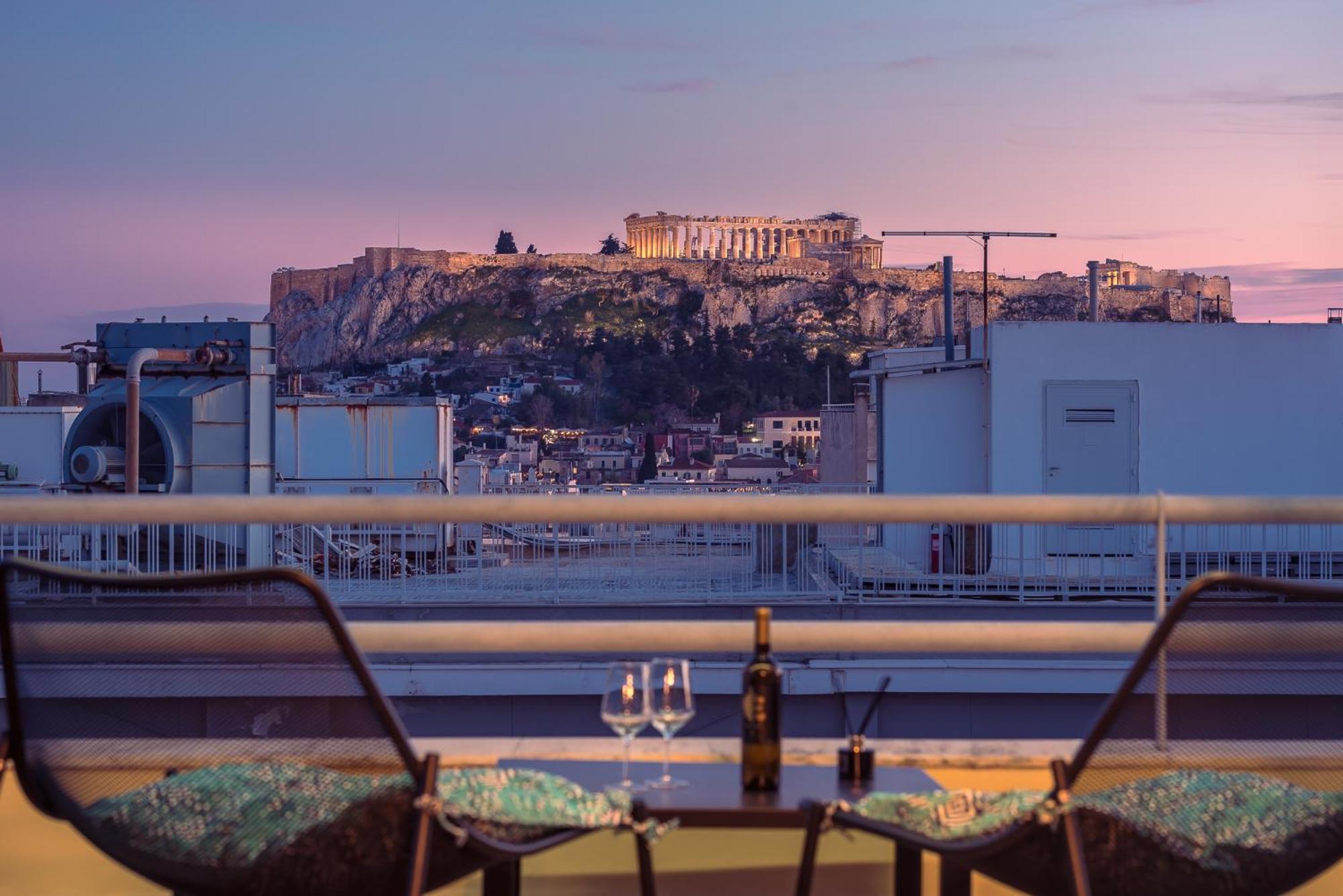 Acropolis View Mini Sky Suite & Hot Tub Atenas Exterior foto