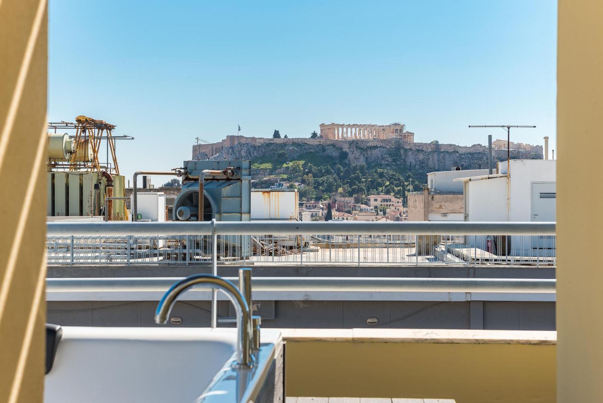Acropolis View Mini Sky Suite & Hot Tub Atenas Exterior foto