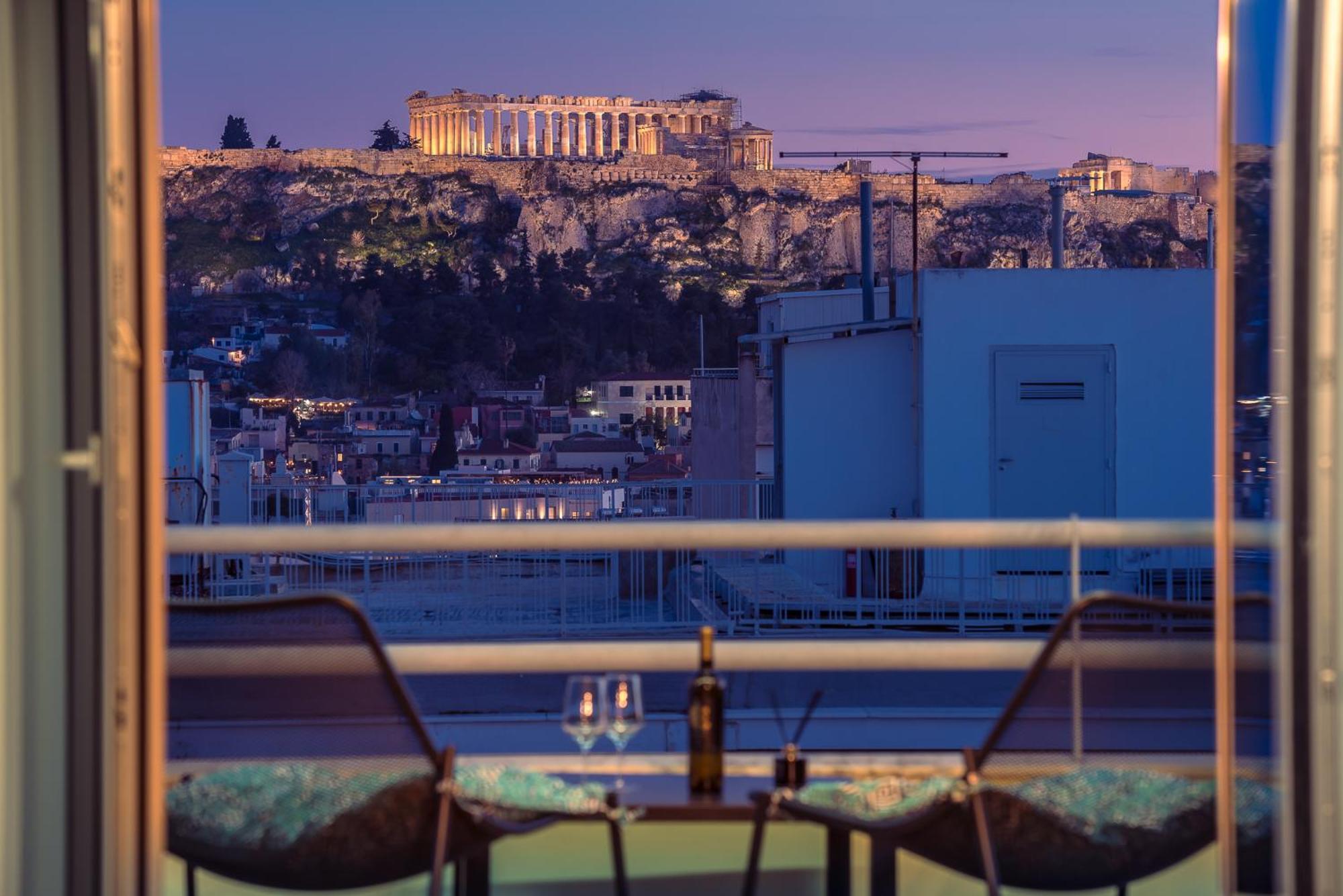 Acropolis View Mini Sky Suite & Hot Tub Atenas Exterior foto