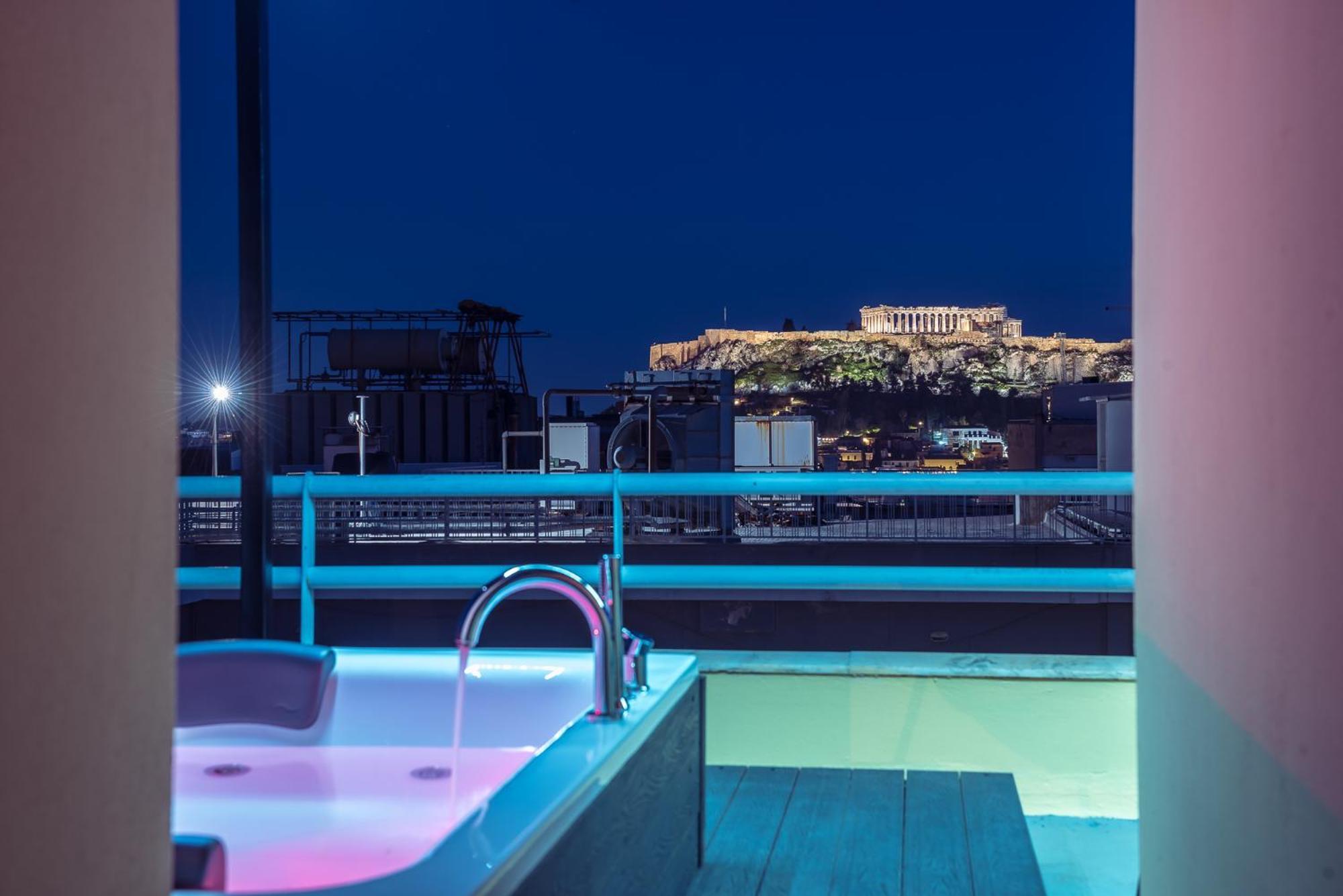 Acropolis View Mini Sky Suite & Hot Tub Atenas Exterior foto